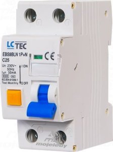 LCTec Wyłącznik różnicowoprądowy C 25A 30mA 1P+N EBS9BLN 4