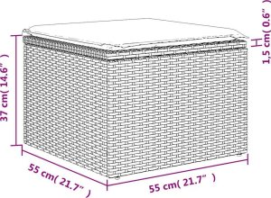 vidaXL 6-cz. zestaw wypoczynkowy do ogrodu, z poduszkami, brązowy 11