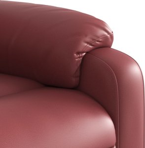 vidaXL Rozkładany fotel masujący, elektryczny, bordowy, sztuczna skóra 10