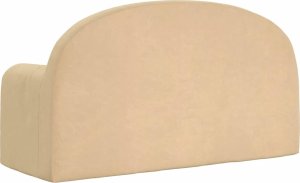 vidaXL Sofa dla dzieci, 2-os. , kremowa, miękki plusz 5