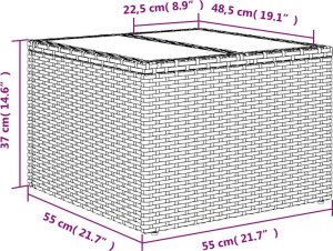 vidaXL 11-cz. zestaw mebli ogrodowych z poduszkami, brązowy, rattan PE 12