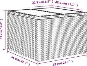 vidaXL 7-cz. zestaw wypoczynkowy do ogrodu, z poduszkami, brązowy 12