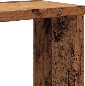 vidaXL Półki ścienne kostki, 4 szt., stare drewno, 60x15x23 cm 8