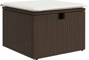 vidaXL 4-cz zestaw wypoczynkowy do ogrodu, poduszki, brązowy rattan PE 5