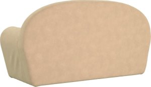 vidaXL Sofa dla dzieci, 2-os. , kremowa, miękki plusz 5
