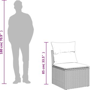 vidaXL 10-cz. zestaw mebli ogrodowych z poduszkami, brązowy polirattan 11