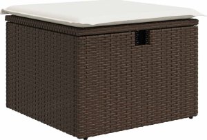 vidaXL 8-cz. zestaw wypoczynkowy do ogrodu, z poduszkami, brązowy 5