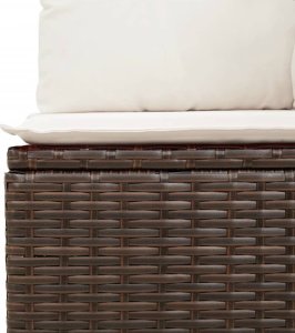 vidaXL 8-cz. zestaw wypoczynkowy do ogrodu, z poduszkami, brązowy 8