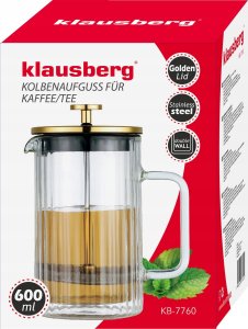 Klausberg ZAPARZACZ TŁOKOWY DO KAWY/HERBATY TERMICZNY 600ml KB-7760 5