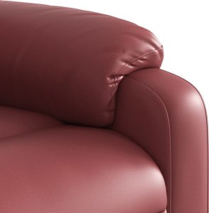 vidaXL Podnoszony fotel masujący, rozkładany, winna czerwień, ekoskóra 10