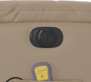 vidaXL Rozkładany fotel masujący, elektryczny, cappuccino, ekoskóra 11