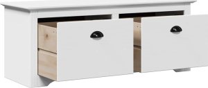 vidaXL vidaXL Ławka do przedpokoju, BODO, biała, 114x40x45 cm 5