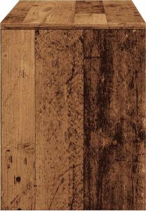 vidaXL Taboret toaletowy Stare drewno 70x35x45 cm Drewno klejone 5