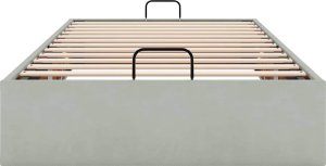 vidaXL vidaXL Rama łóżka otomana bez materaca, jasnoszara, 80x200 cm, aksamit 5