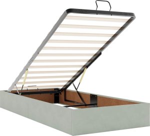 vidaXL vidaXL Rama łóżka otomana bez materaca, jasnoszara, 80x200 cm, aksamit 8