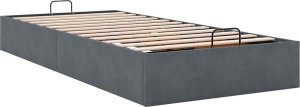 vidaXL vidaXL Rama łóżka otomana bez materaca, szara, 90x200 cm, aksamit 4