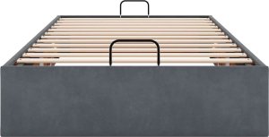 vidaXL vidaXL Rama łóżka otomana bez materaca, szara, 90x200 cm, aksamit 5