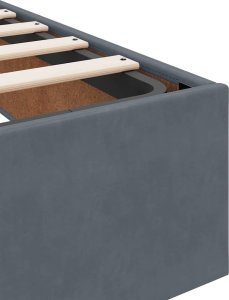 vidaXL vidaXL Rama łóżka otomana bez materaca, szara, 90x200 cm, aksamit 9