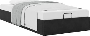 vidaXL vidaXL Rama łóżka otomana bez materaca, czarna, 80x200 cm, aksamit 2