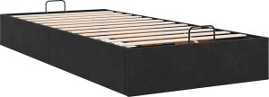 vidaXL vidaXL Rama łóżka otomana bez materaca, czarna, 80x200 cm, aksamit 7