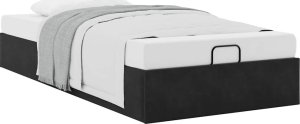 vidaXL vidaXL Rama łóżka otomana bez materaca, czarna, 90x190 cm, aksamit 2