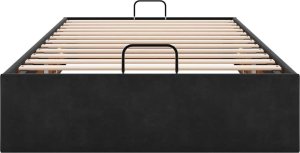 vidaXL vidaXL Rama łóżka otomana bez materaca, czarna, 90x190 cm, aksamit 5