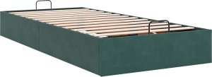 vidaXL vidaXL Rama łóżka otomana bez materaca, zielona, 100x200 cm, aksamit 7