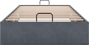 vidaXL vidaXL Rama łóżka otomana bez materaca, szara, 100x200 cm, aksamit 5