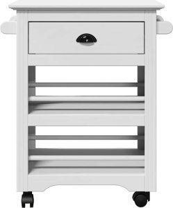 vidaXL vidaXL Wózek kuchenny, BODO, biała, 67,5x45x80 cm 4