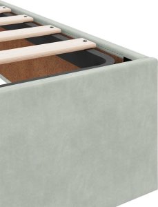 vidaXL vidaXL Rama łóżka otomana bez materaca, szara, 120x200 cm, aksamit 9