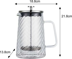 Klausberg ZAPARZACZ TŁOKOWY DO KAWY/HERBATY TERMICZNY 1000ml KLAUSBERG KB-7764 8