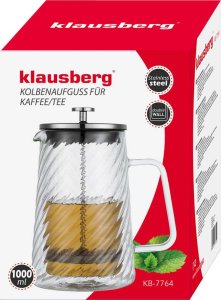 Klausberg ZAPARZACZ TŁOKOWY DO KAWY/HERBATY TERMICZNY 1000ml KLAUSBERG KB-7764 10