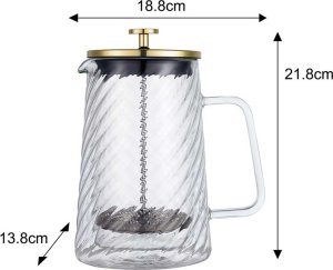 Klausberg ZAPARZACZ TŁOKOWY DO KAWY/HERBATY TERMICZNY 1000ml KLAUSBERG KB-7767 9