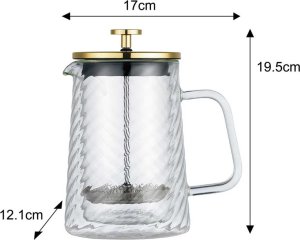 Klausberg ZAPARZACZ TŁOKOWY DO KAWY/HERBATY TERMICZNY 600ml KLAUSBERG KB-7766 9