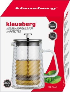 Klausberg ZAPARZACZ TŁOKOWY DO KAWY/HERBATY TERMICZNY 600ml KB-7763 10