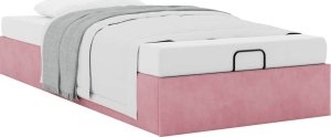 vidaXL vidaXL Rama łóżka otomana bez materaca, różowa, 90x200 cm, aksamit 2
