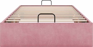 vidaXL vidaXL Rama łóżka otomana bez materaca, różowa, 90x200 cm, aksamit 5