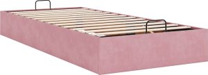 vidaXL vidaXL Rama łóżka otomana bez materaca, różowa, 90x200 cm, aksamit 7