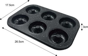 Klausberg GRANITOWA FORMA DO PIECZENIA 6 PĄCZKÓW DONUT KLAUSBERG KB-7840 10