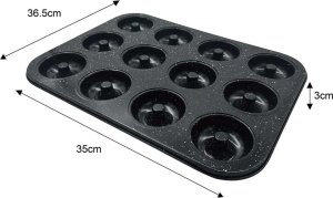 Klausberg KB-7841: Granitowa forma do pieczenia 12 pączków donut 7