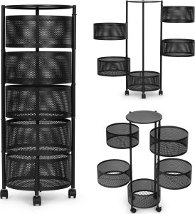 ModernHome Regał kuchenny pomocnik organizer obrotowe półki 5 poziomów metal ModernHome 1