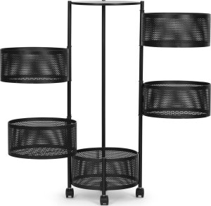 ModernHome Regał kuchenny pomocnik organizer obrotowe półki 5 poziomów metal ModernHome 3