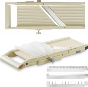 Rozdrabniacz Hendi Szatkownica mandolina japońska do plastrów słupków 3 wymienne ostrza Shogun 380 x 158 mm 1