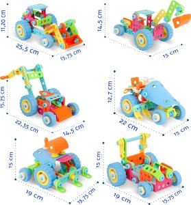 Woopie WOOPIE Zestaw Pojazdów Klocki Konstrukcyjny 6w1 STEM 6
