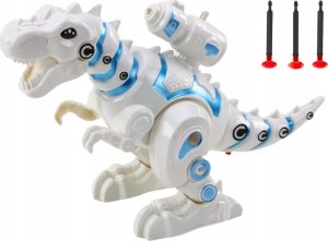 LeanToys Robot Dinozaur Z Wyrzutnią Strzałek Światła Dźwięki Biały 3