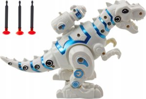 LeanToys Robot Dinozaur Z Wyrzutnią Strzałek Światła Dźwięki Biały 4