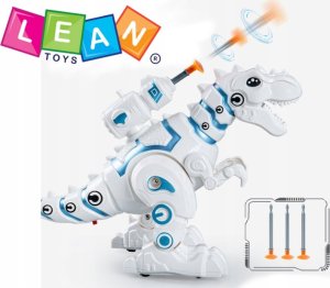 LeanToys Robot Dinozaur Z Wyrzutnią Strzałek Światła Dźwięki Biały 5