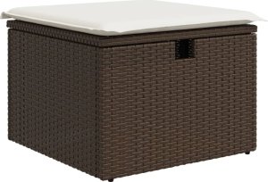 vidaXL vidaXL 11-cz. zestaw mebli ogrodowych z poduszkami, brązowy, rattan PE 7