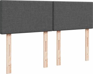 vidaXL vidaXL Łóżko otomana z materacem, ciemnoszare, 140x200 cm, tkanina 8