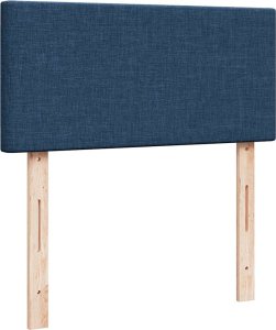 vidaXL vidaXL Łóżko otomana z materacem, niebieskie, 100x200 cm, tkanina 8